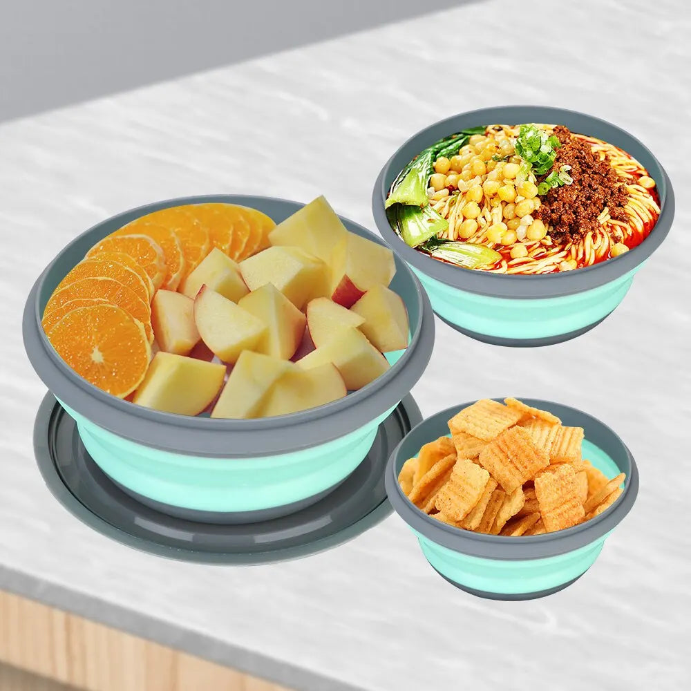 3 Pieces Silicone Folding Bowls