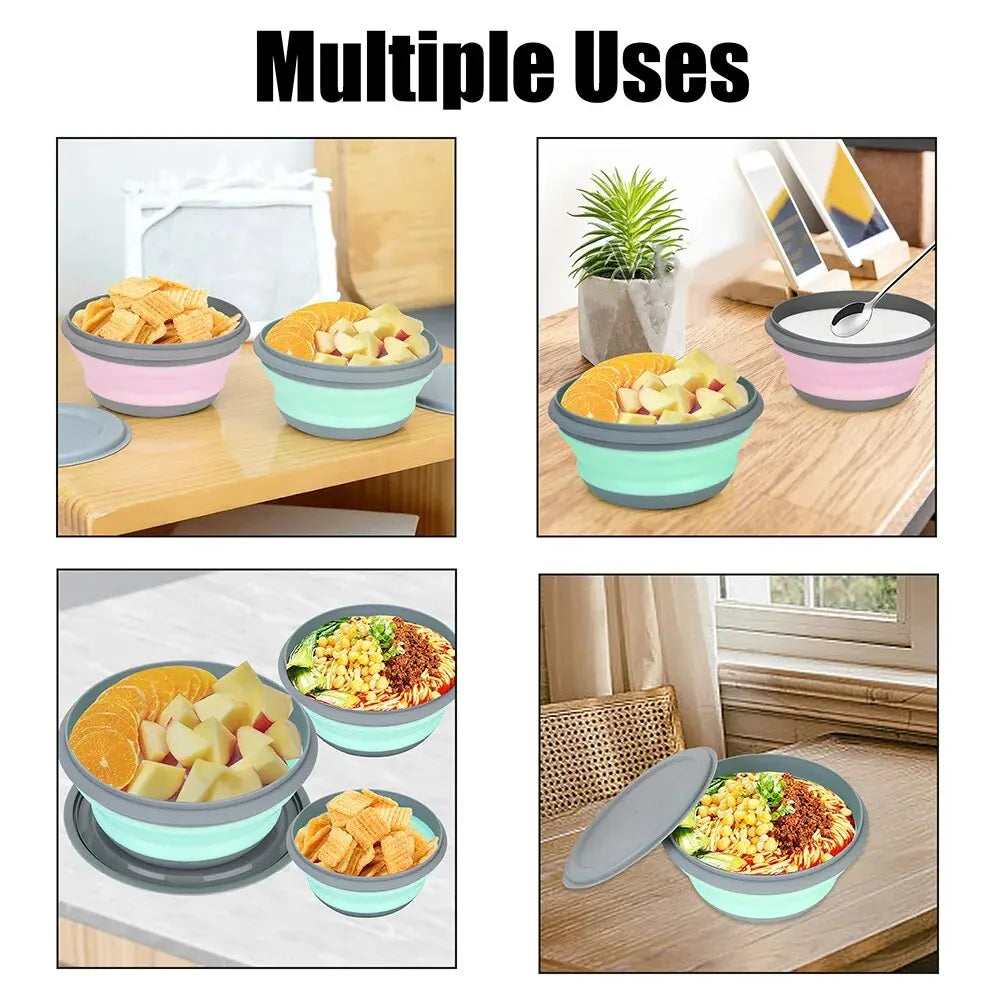 3 Pieces Silicone Folding Bowls